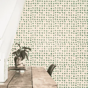 wallpaper with small green shapes