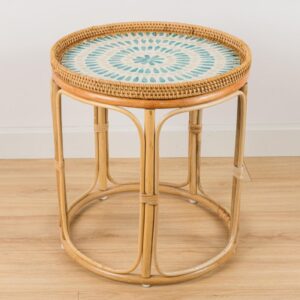 bamboo and rattan table made from sustainable materials