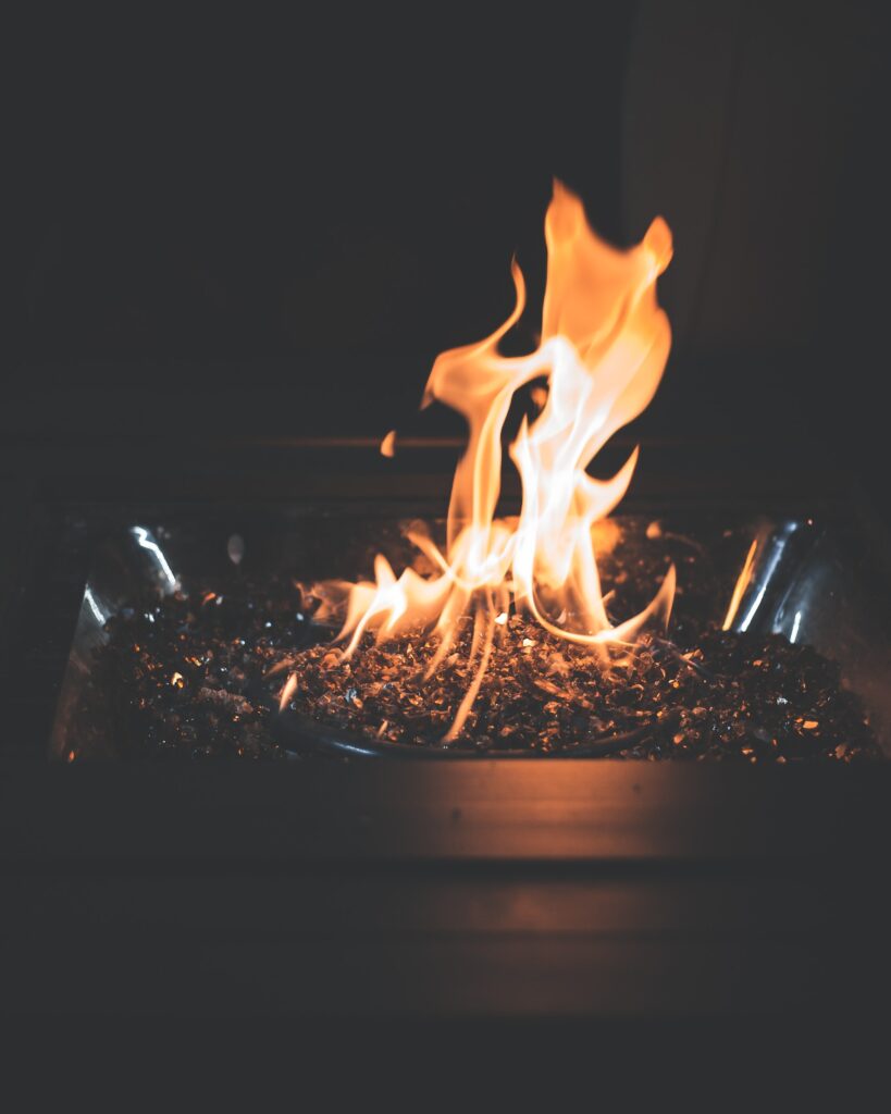fire with dark background