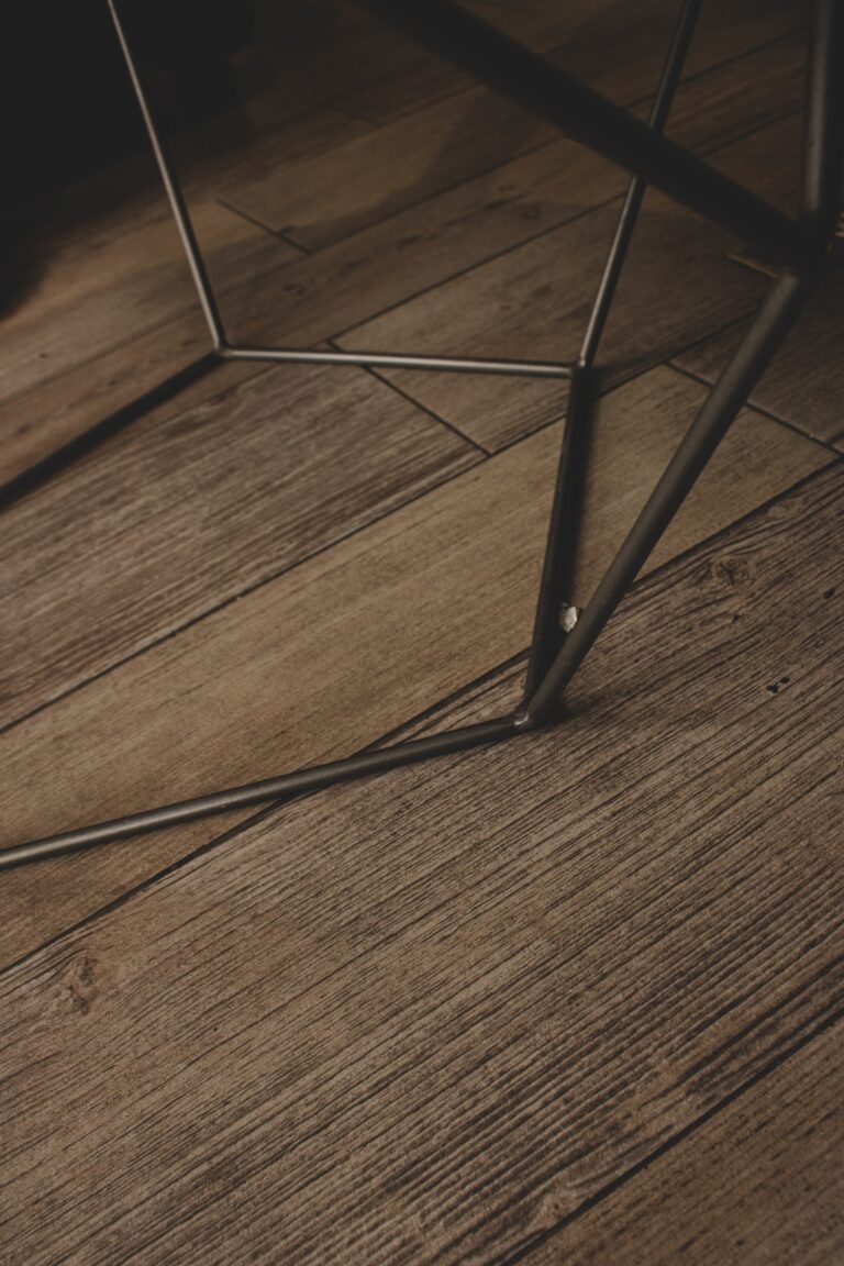 brown cradle to cradle flooring with table legs