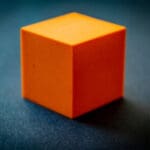 orange foam cube